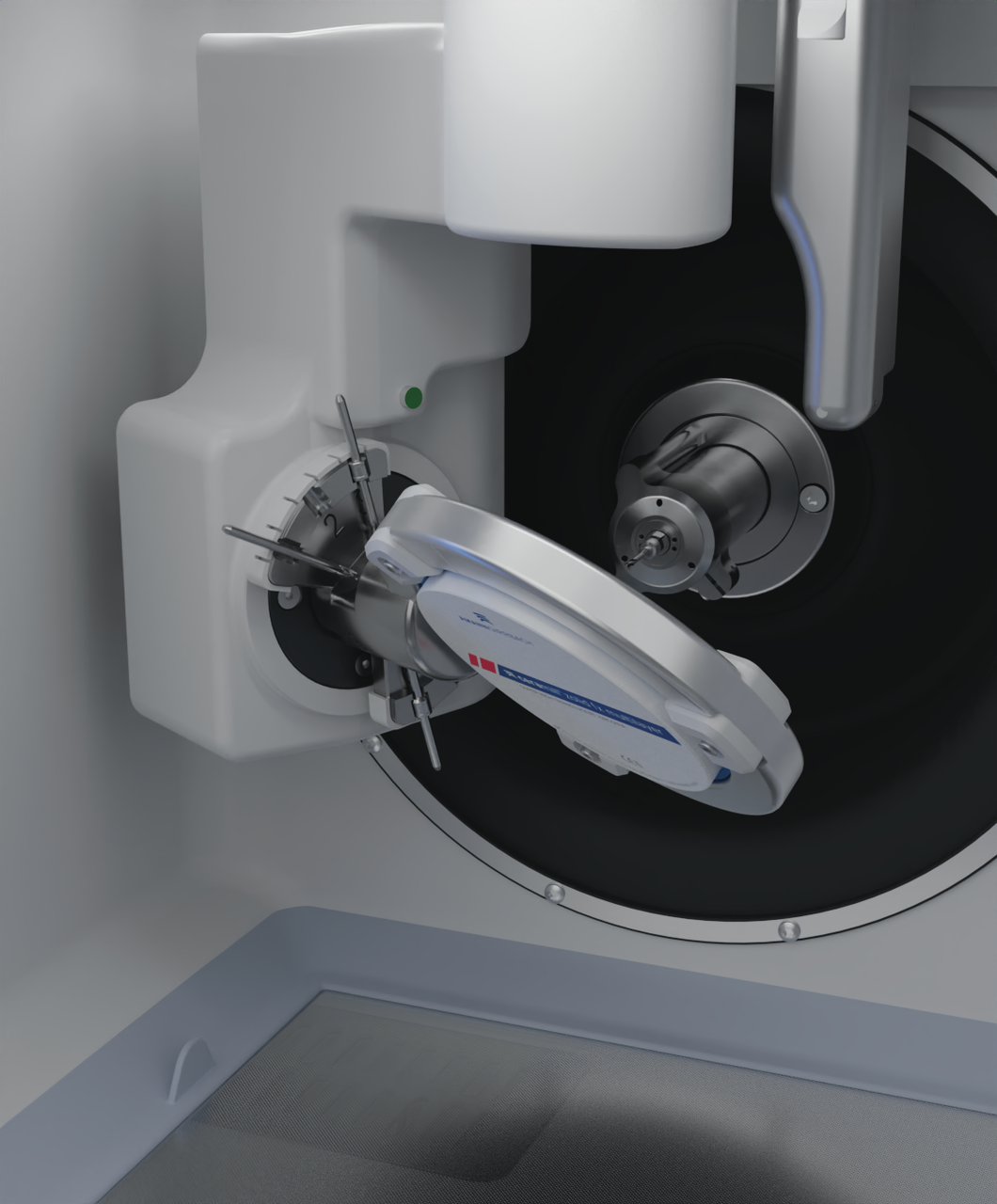 Fresadora dental em operação para produção CAD/CAM